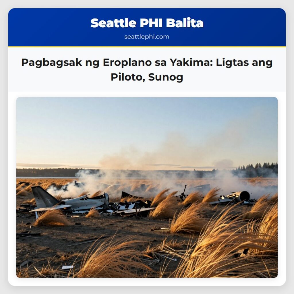 Pagbagsak ng Eroplano sa Yakima: Ligtas ang