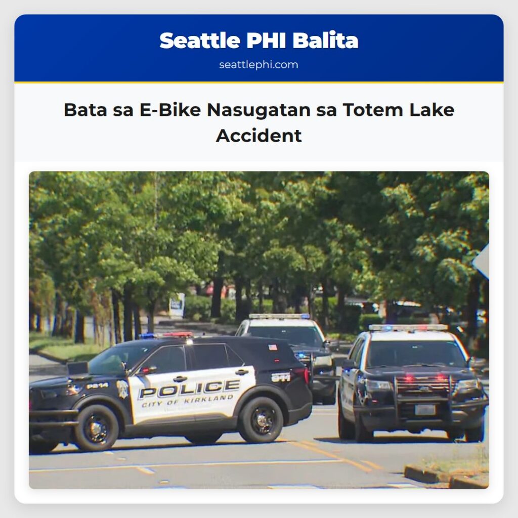 Bata sa E-Bike Nasugatan sa Totem Lake Accident