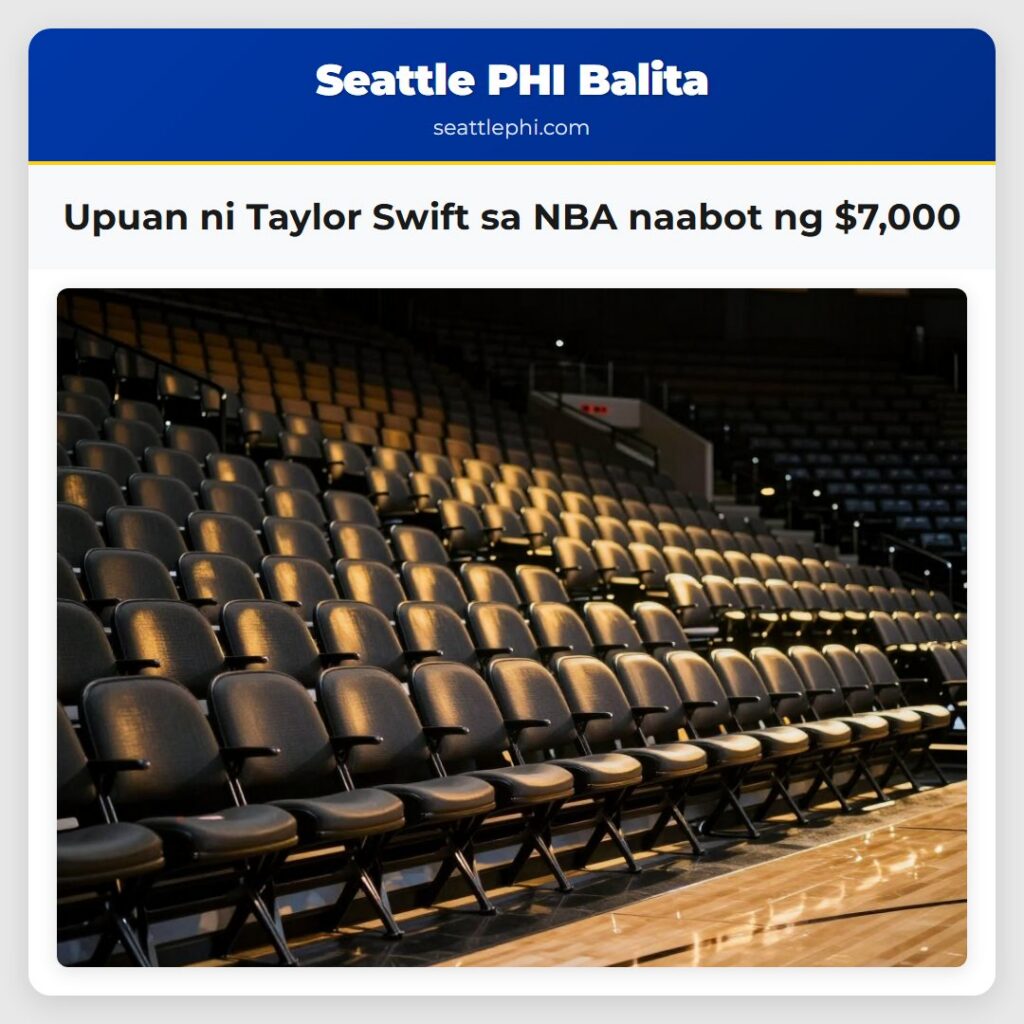 Upuan ni Taylor Swift sa NBA naabot ng $7,000