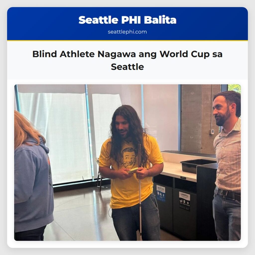 Blind Athlete Nagawa ang World Cup sa Seattle