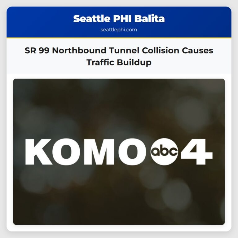 SR 99 Northbound Tunnel Collision Causes Traffic Buildup