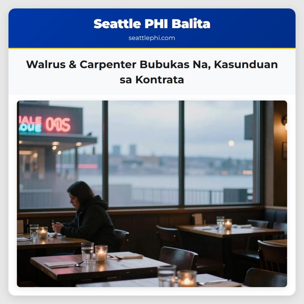 Walrus & Carpenter Bubukas Na, Kasunduan sa