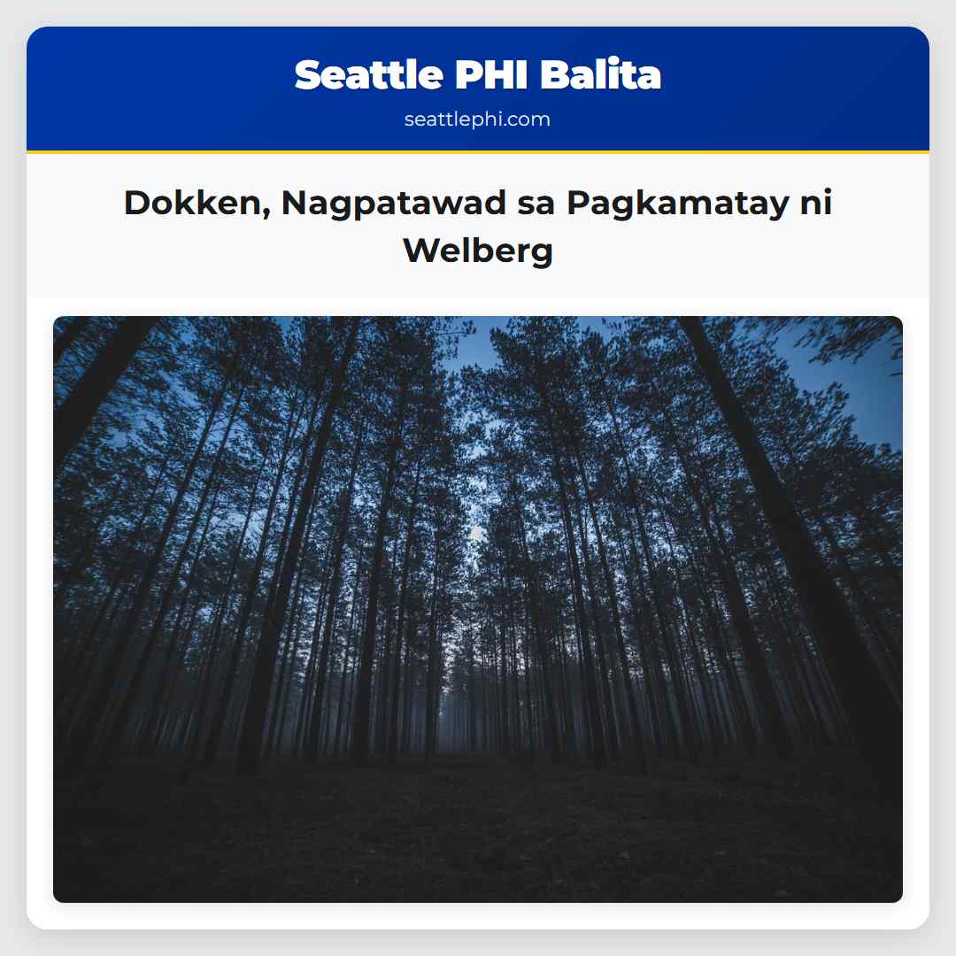 Dokken Nagpatawad sa Pagkamatay ni Welberg