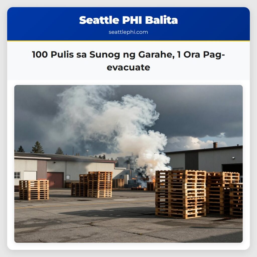 100 Pulis sa Sunog ng Garahe, 1 Ora Pag-evacuate