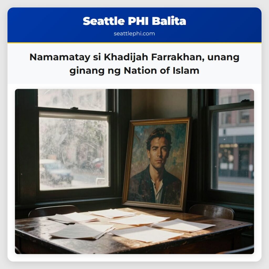 Namamatay si Khadijah Farrakhan, unang ginang ng