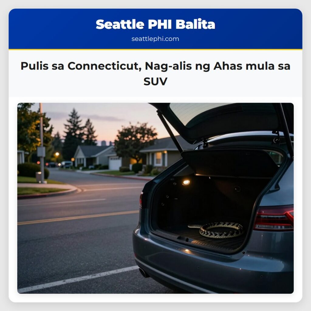 Pulis sa Connecticut, Nag-alis ng Ahas mula sa SUV