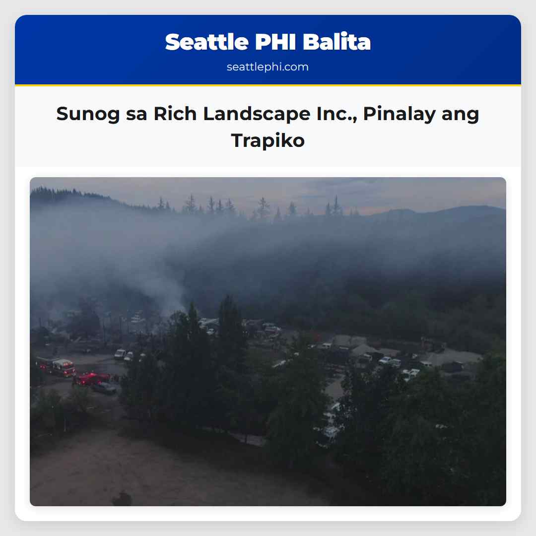 Sunog sa Rich Landscape Inc., Pinalay ang Trapiko