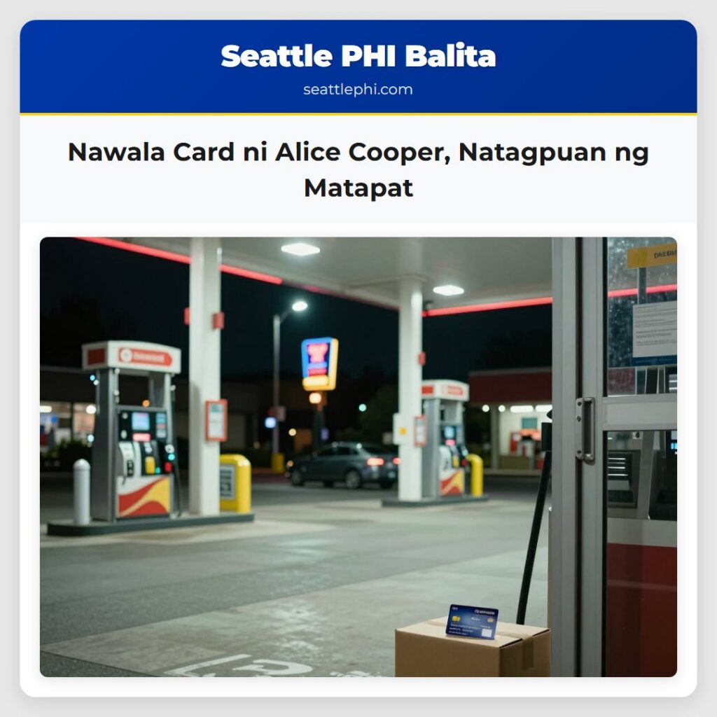 Nawala Card ni Alice Cooper, Natagpuan ng Matapat