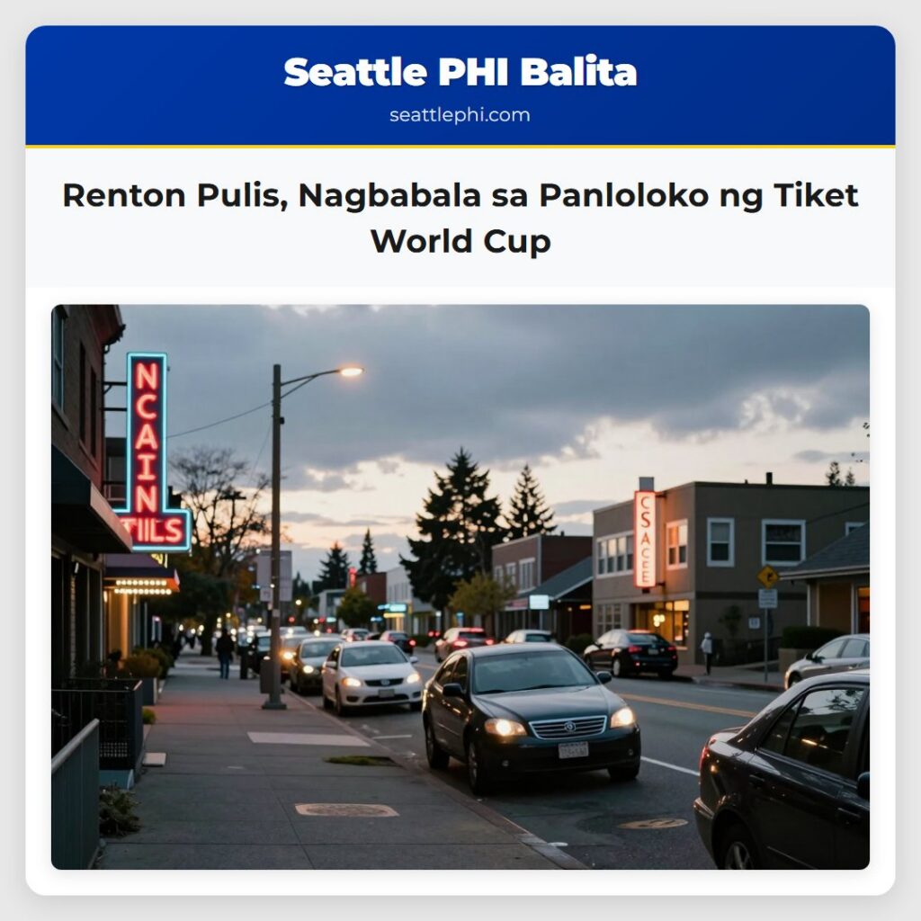 Renton Pulis, Nagbabala sa Panloloko ng Tiket