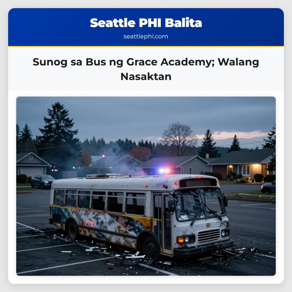 Sunog sa Bus ng Grace Academy; Walang Nasaktan