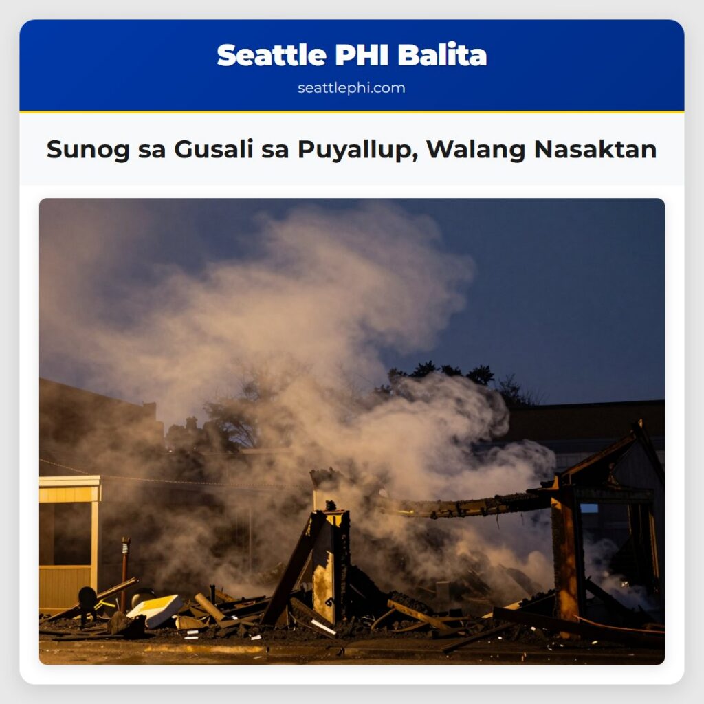 Sunog sa Gusali sa Puyallup, Walang Nasaktan