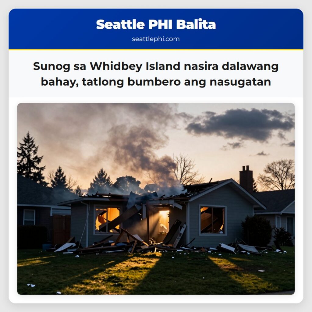 Sunog sa Whidbey Island nasira dalawang bahay,