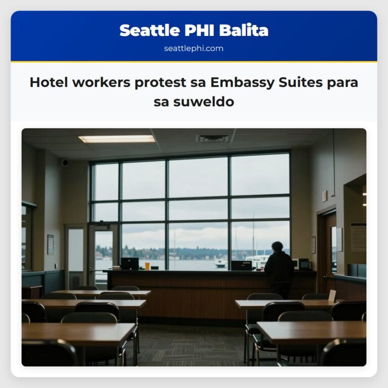 Hotel workers protest sa Embassy Suites para sa suweldo