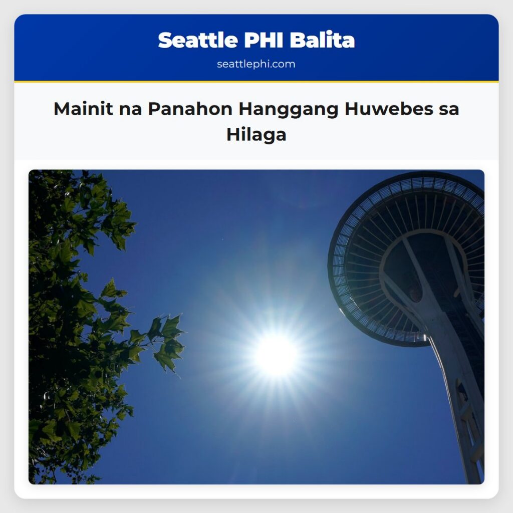 Mainit na Panahon Hanggang Huwebes sa Hilaga