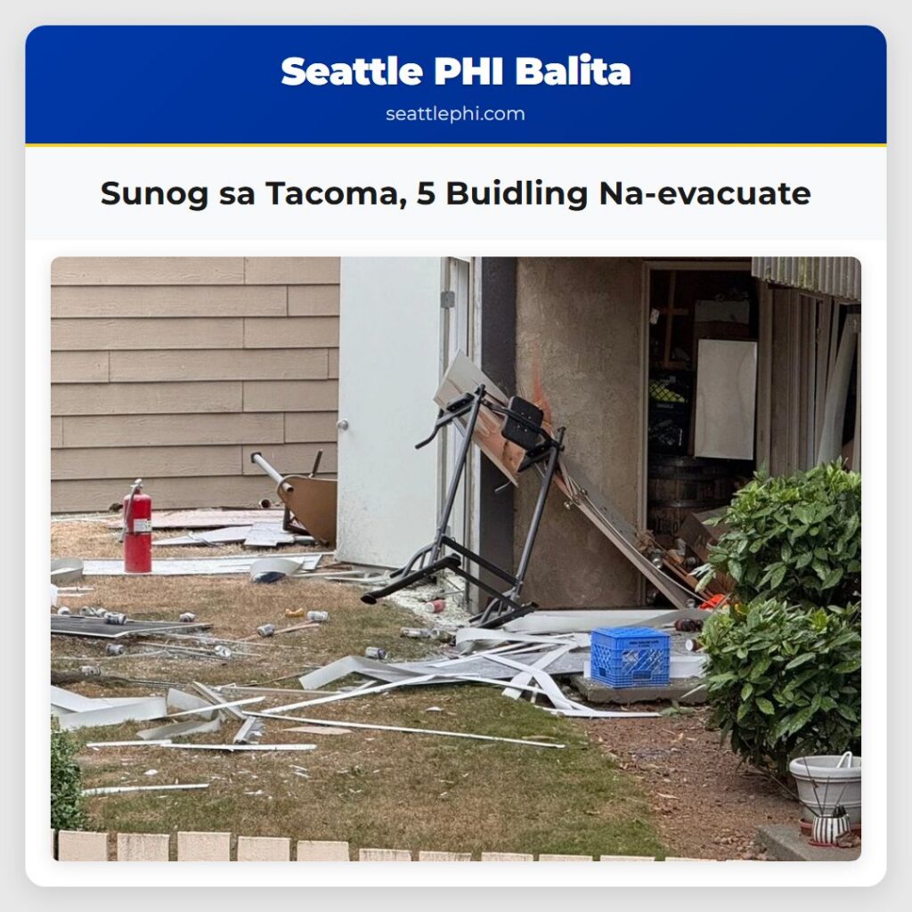 Sunog sa Tacoma, 5 Buidling Na-evacuate