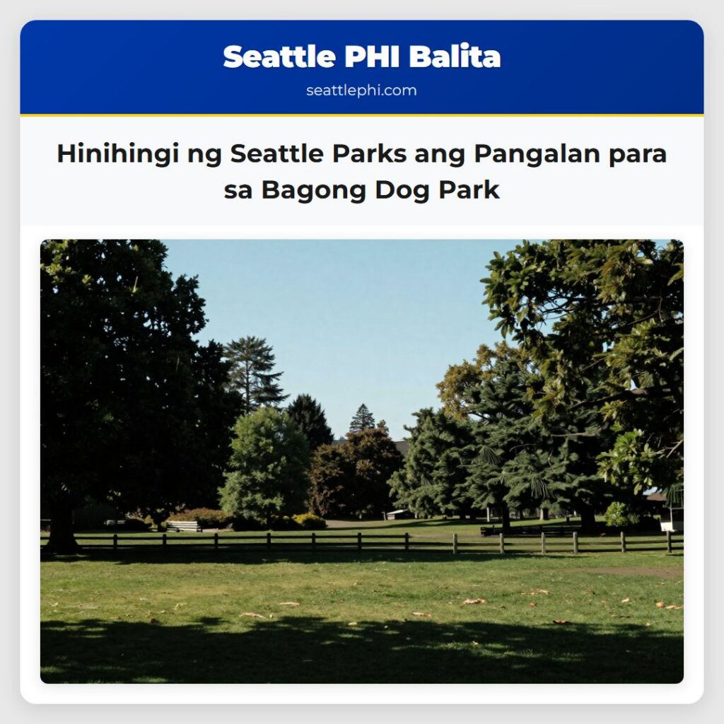 Hinihingi ng Seattle Parks ang Pangalan para sa