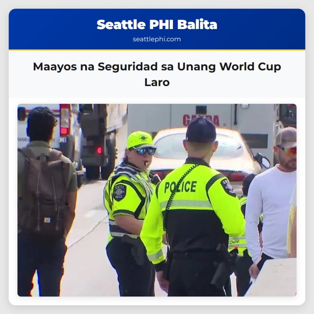 Maayos na Seguridad sa Unang World Cup Laro