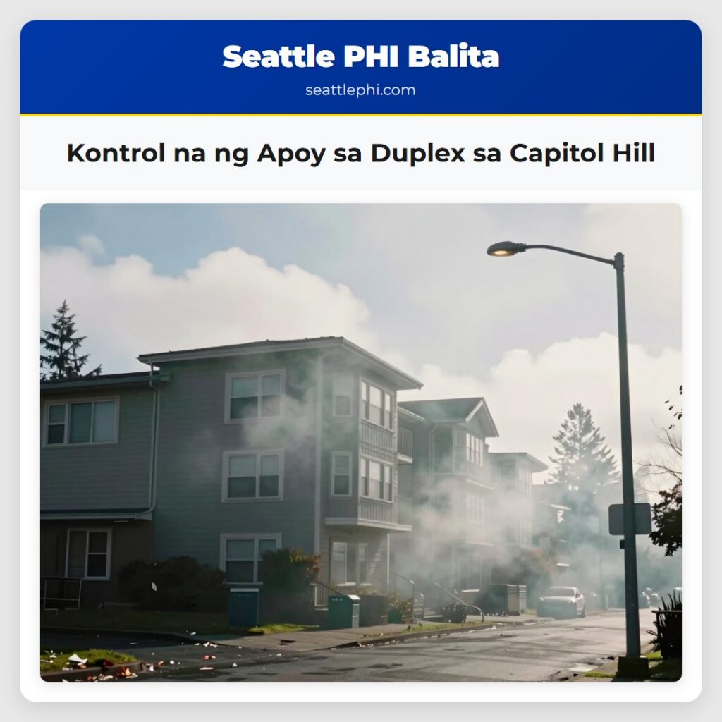 Kontrol na ng Apoy sa Duplex sa Capitol Hill