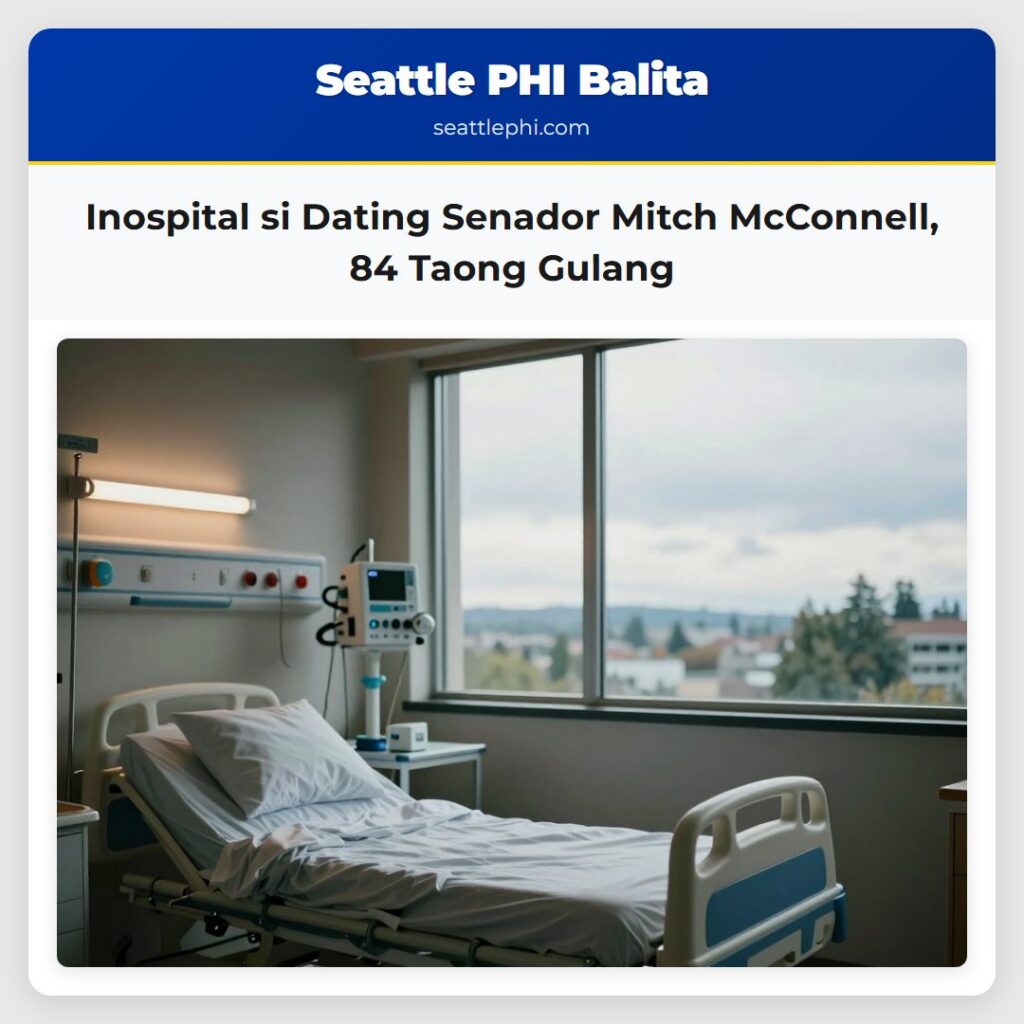 Inospital si Dating Senador Mitch McConnell, 84