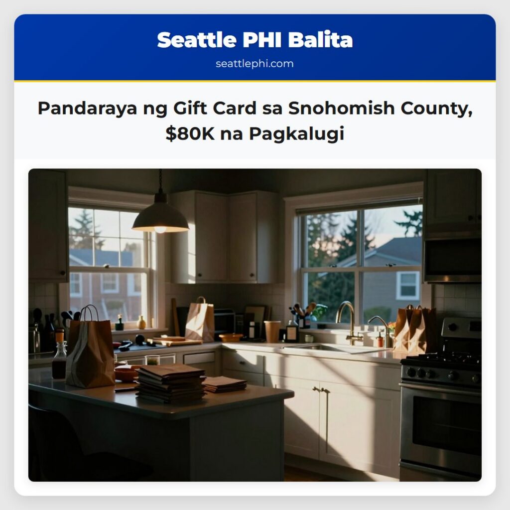 Pandaraya ng Gift Card sa Snohomish County $80K na Pagkalugi