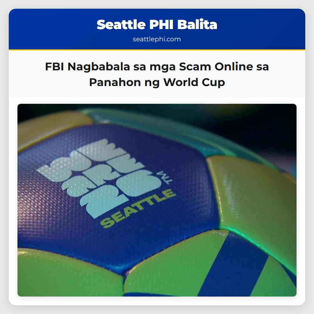 FBI Nagbabala sa mga Scam Online sa Panahon ng World Cup