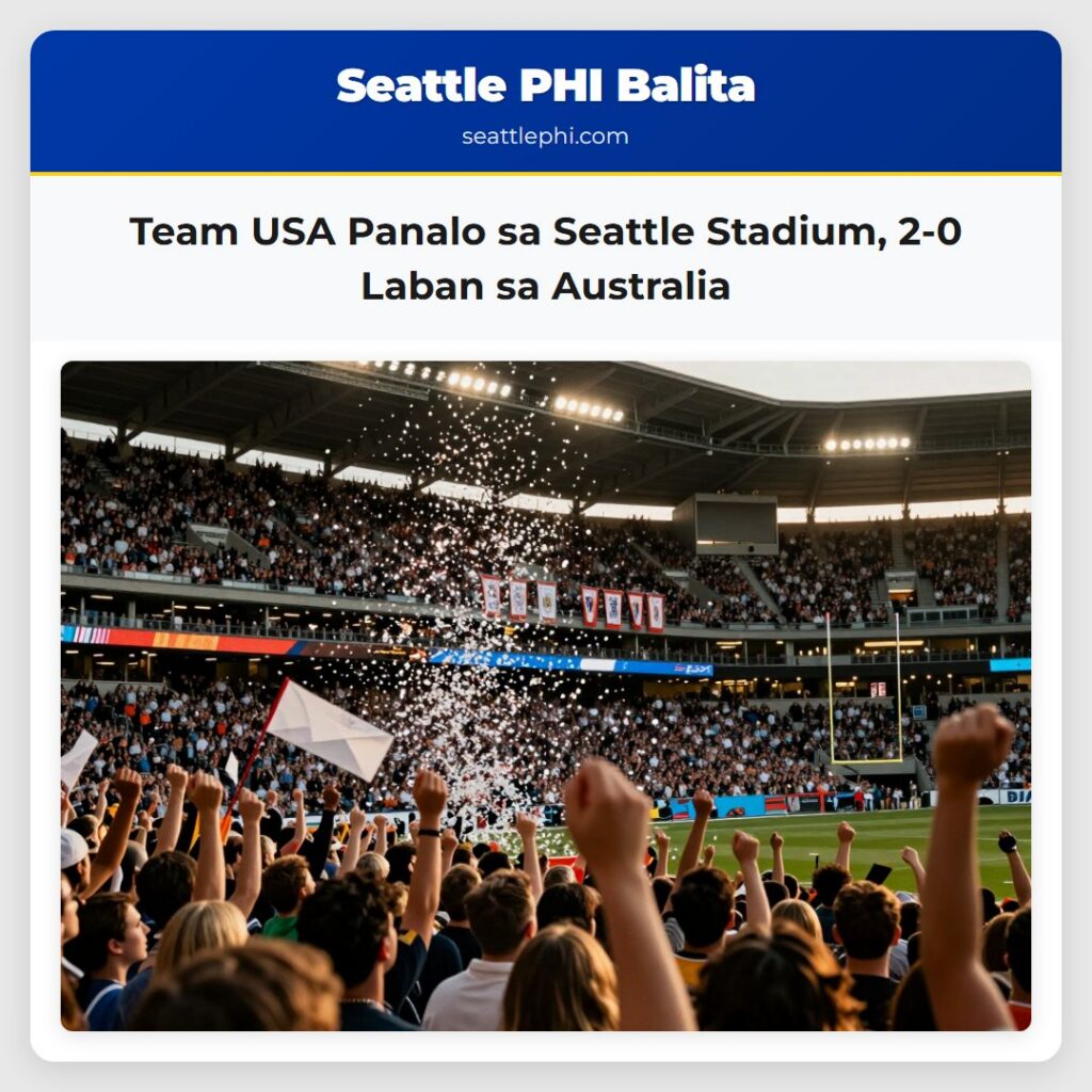 Team USA Panalo sa Seattle Stadium, 2-0 Laban sa