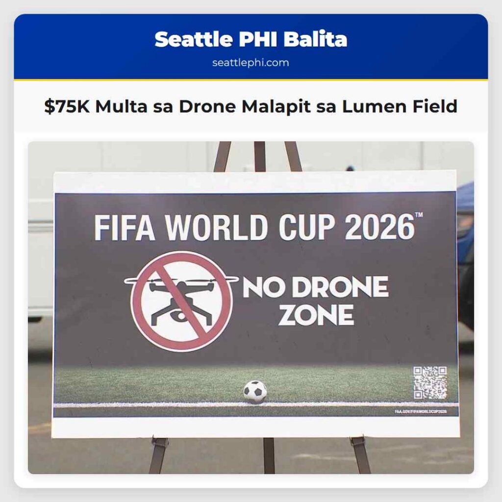 $75K Multa sa Drone Malapit sa Lumen Field