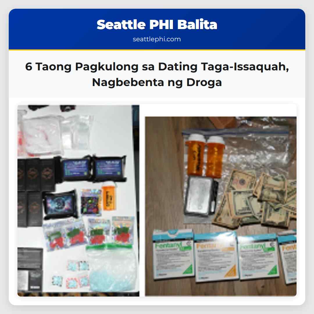 6 Taong Pagkulong sa Dating Taga-Issaquah Nagbebenta ng Droga