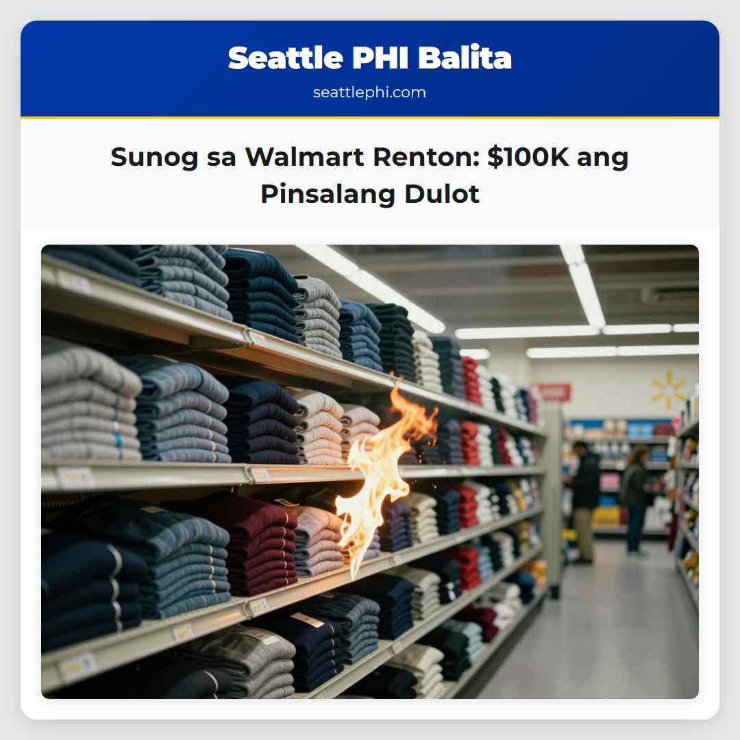 Sunog sa Walmart Renton: $100K ang Pinsalang Dulot