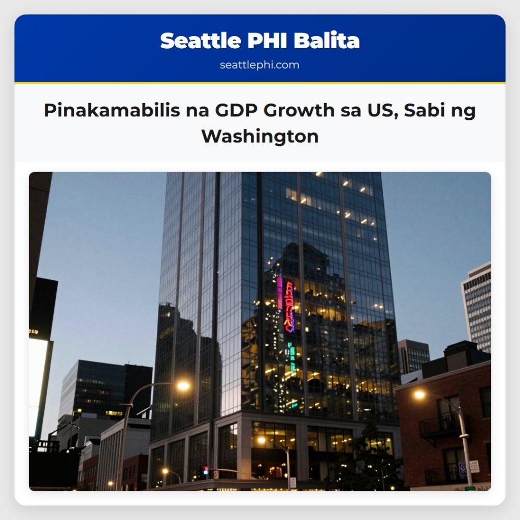Pinakamabilis na GDP Growth sa US, Sabi ng