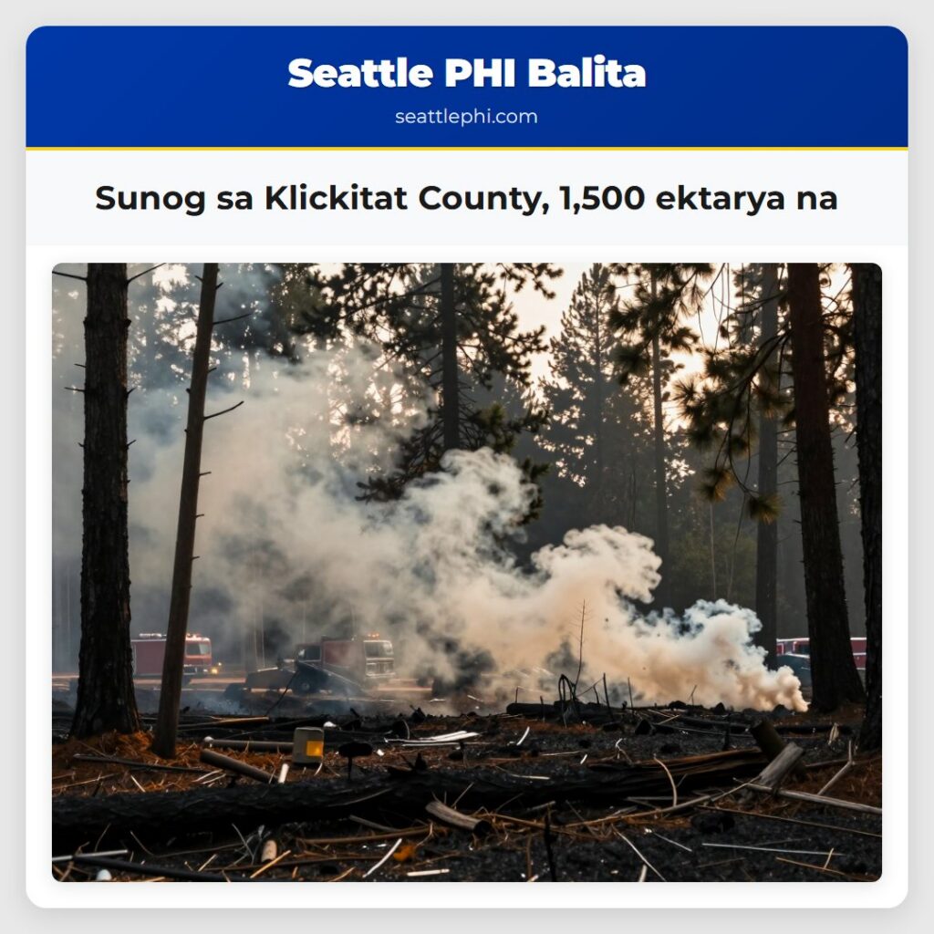 Sunog sa Klickitat County, 1,500 ektarya na