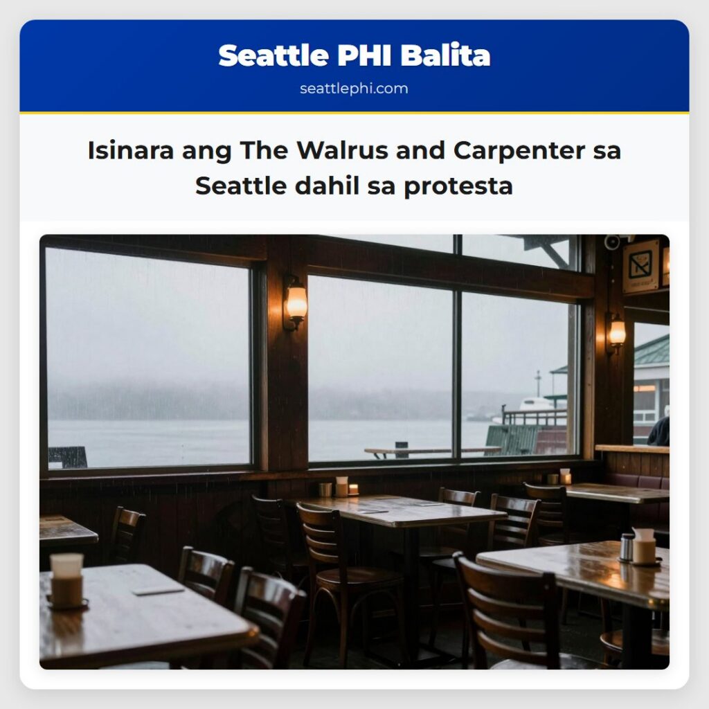 Isinara ang The Walrus and Carpenter sa Seattle