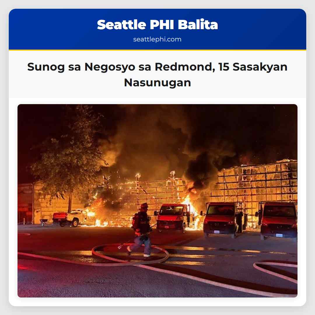 Sunog sa Negosyo sa Redmond, 15 Sasakyan Nasunugan