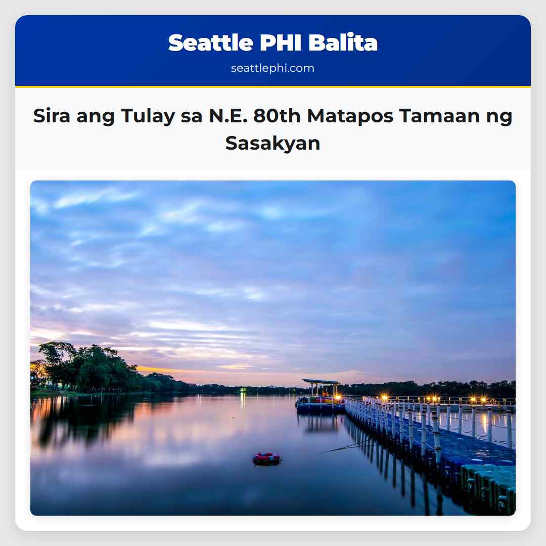 Sira ang Tulay sa N.E. 80th Matapos Tamaan ng Sasakyan