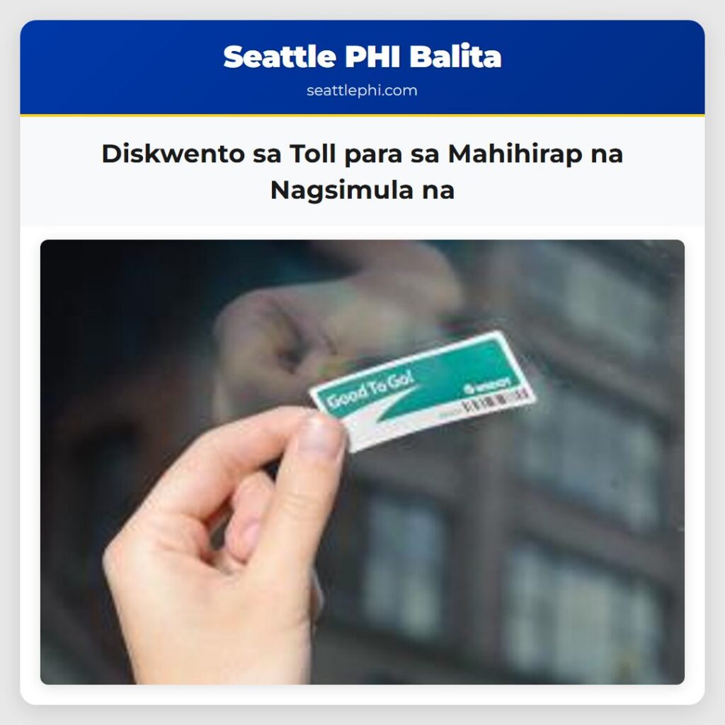 Diskwento sa Toll para sa Mahihirap na Nagsimula