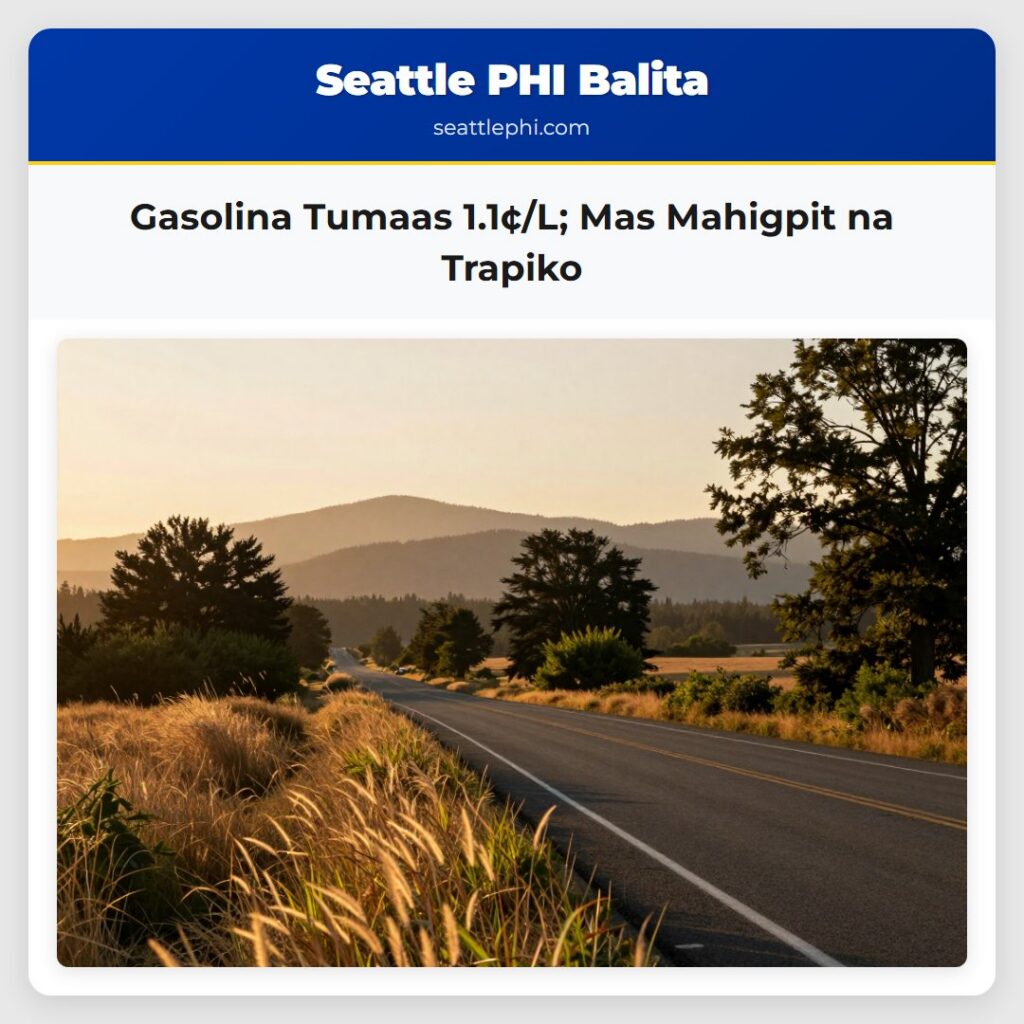 Gasolina Tumaas 1.1¢/L; Mas Mahigpit na Trapiko