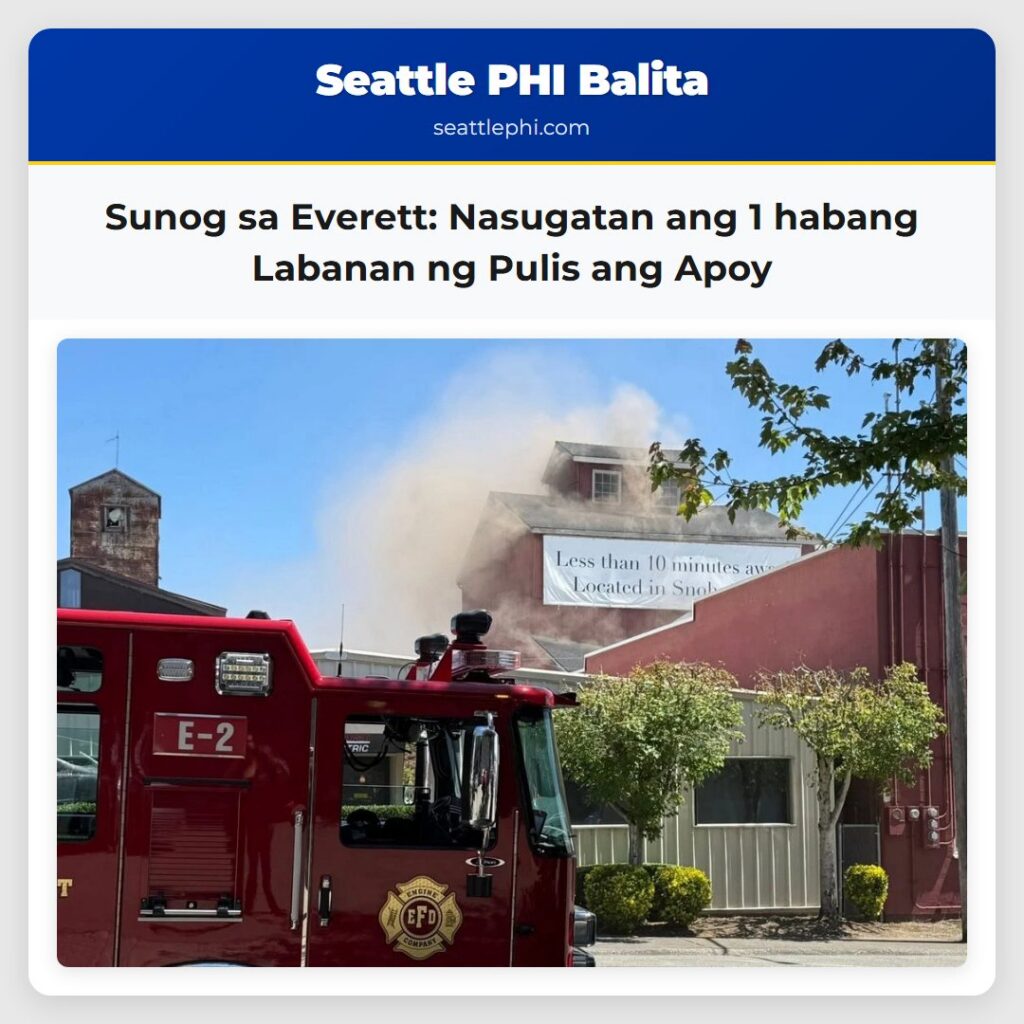 Sunog sa Everett: Nasugatan ang 1 habang Labanan