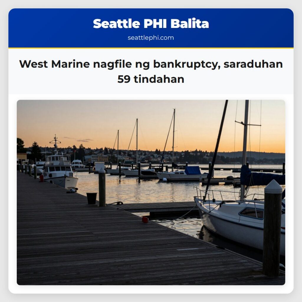 West Marine nagfile ng bankruptcy saraduhan 59 tindahan