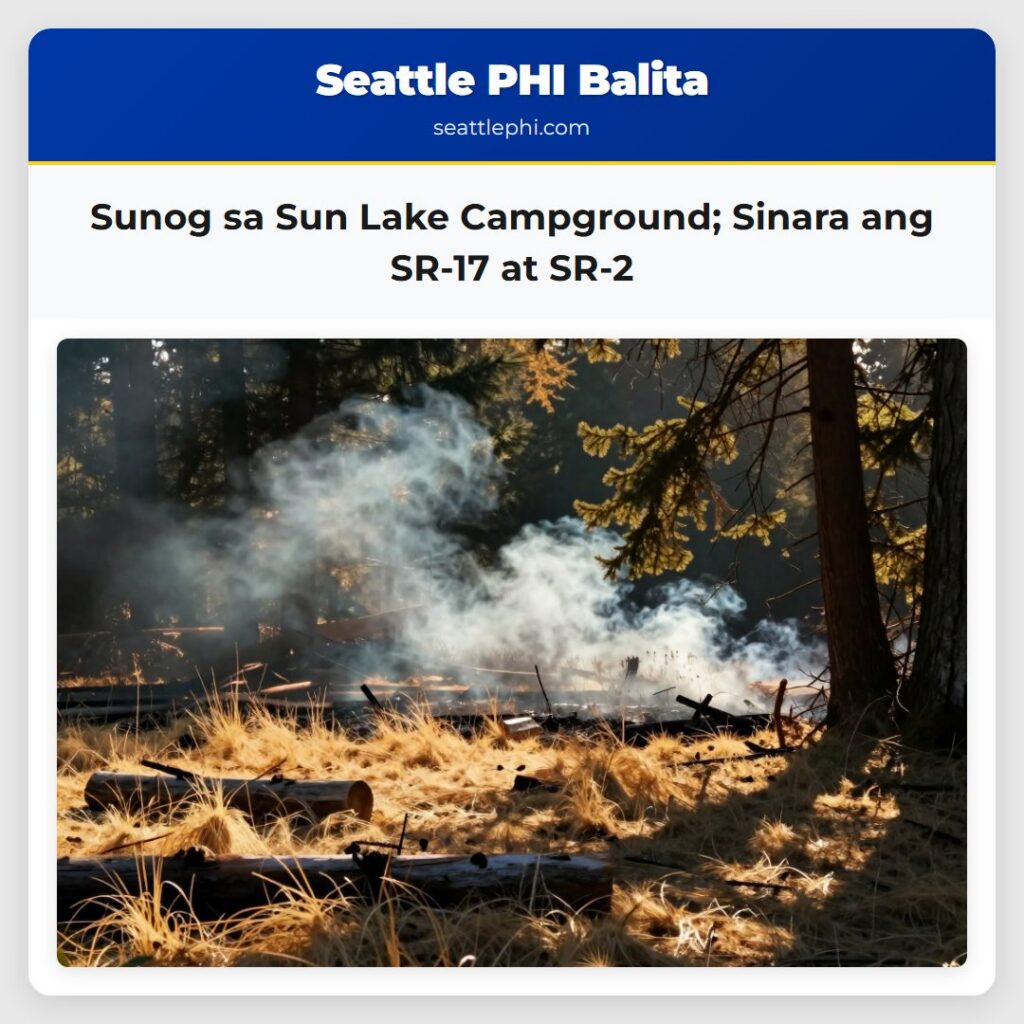 Sunog sa Sun Lake Campground; Sinara ang SR-17 at