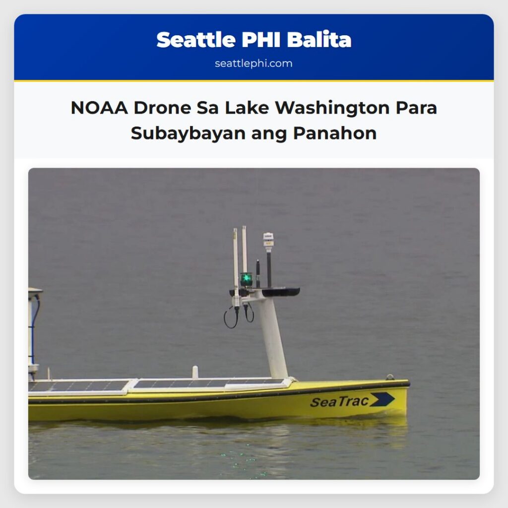 NOAA Drone Sa Lake Washington Para Subaybayan ang