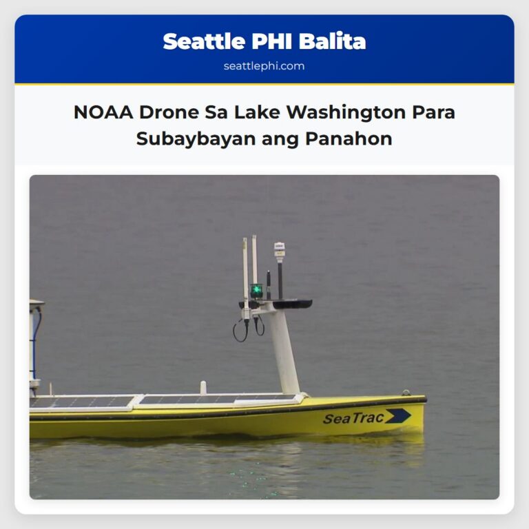 NOAA Drone Sa Lake Washington Para Subaybayan ang Panahon