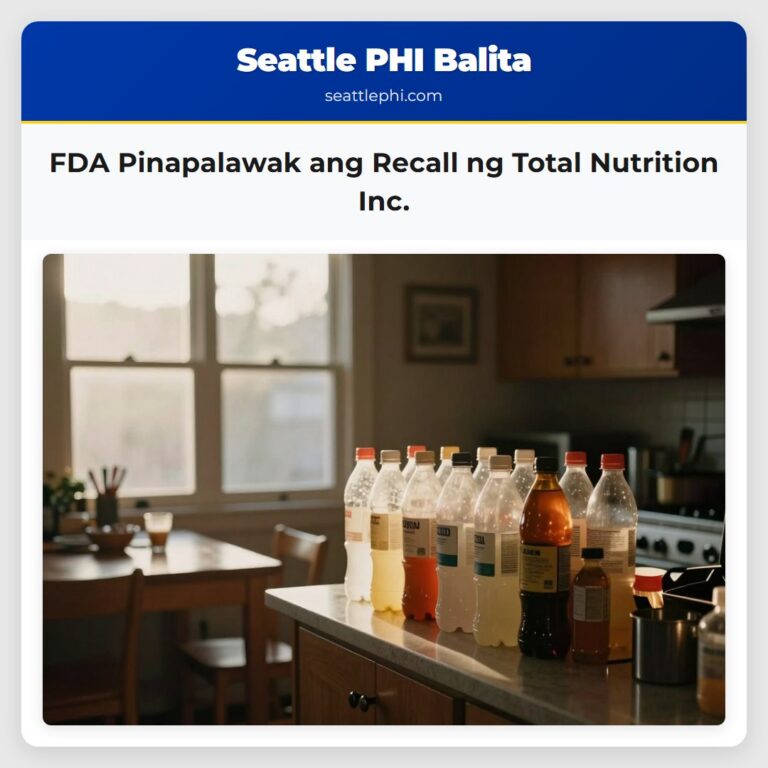 FDA Pinapalawak ang Recall ng Total Nutrition Inc.