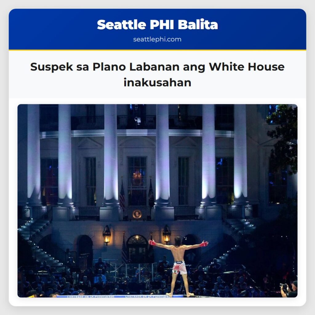 Suspek sa Plano Labanan ang White House inakusahan