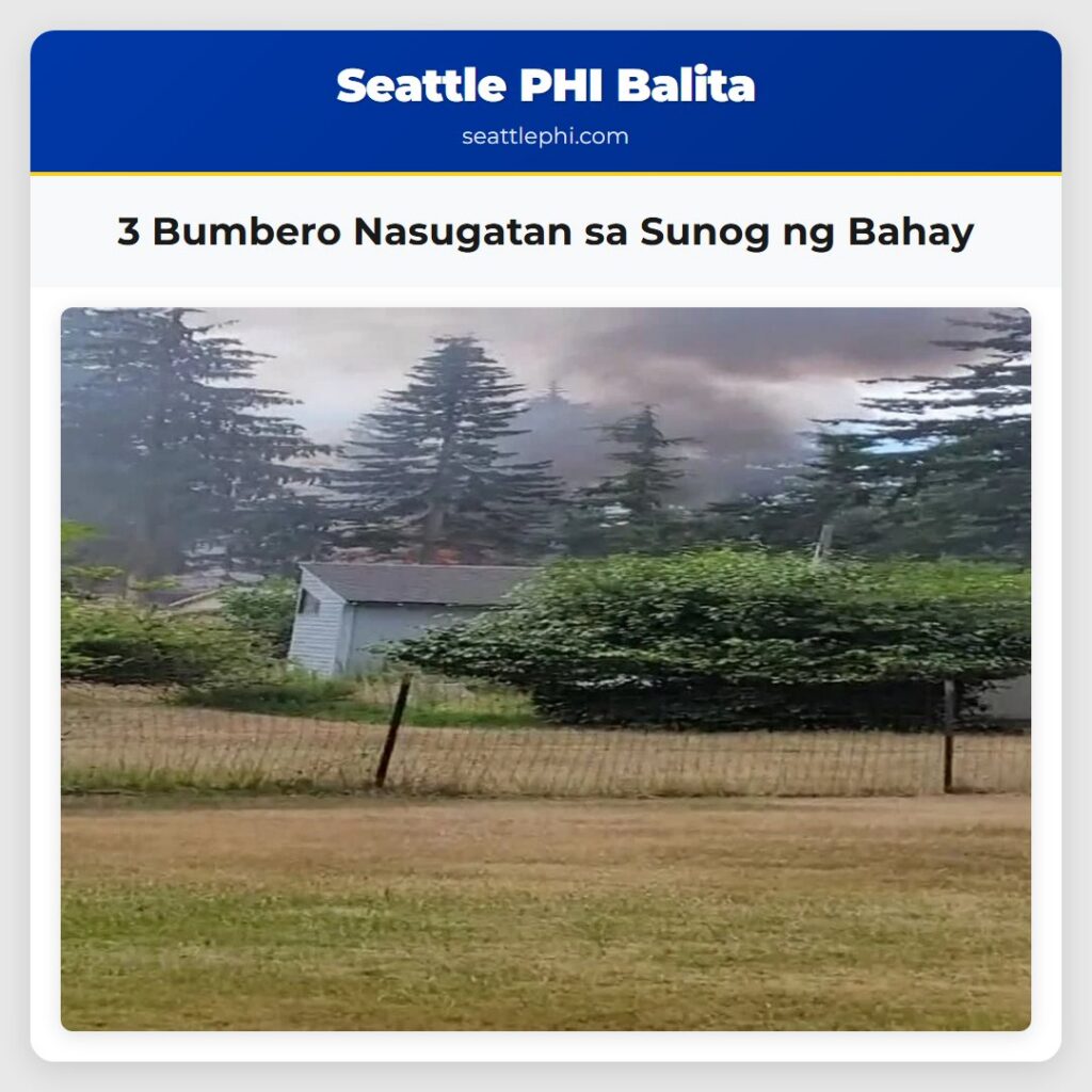 3 Bumbero Nasugatan sa Sunog ng Bahay