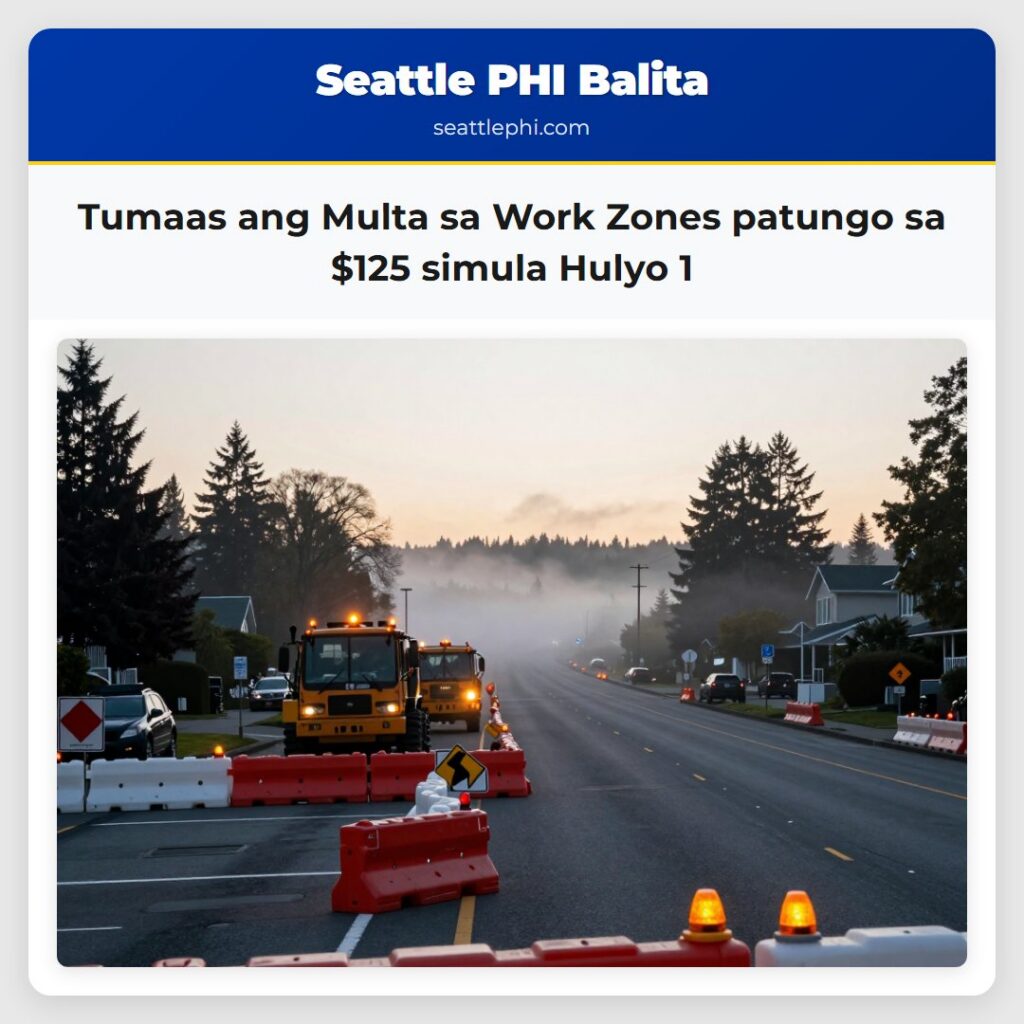 Tumaas ang Multa sa Work Zones patungo sa $125