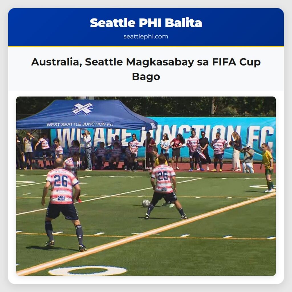Australia, Seattle Magkasabay sa FIFA Cup Bago