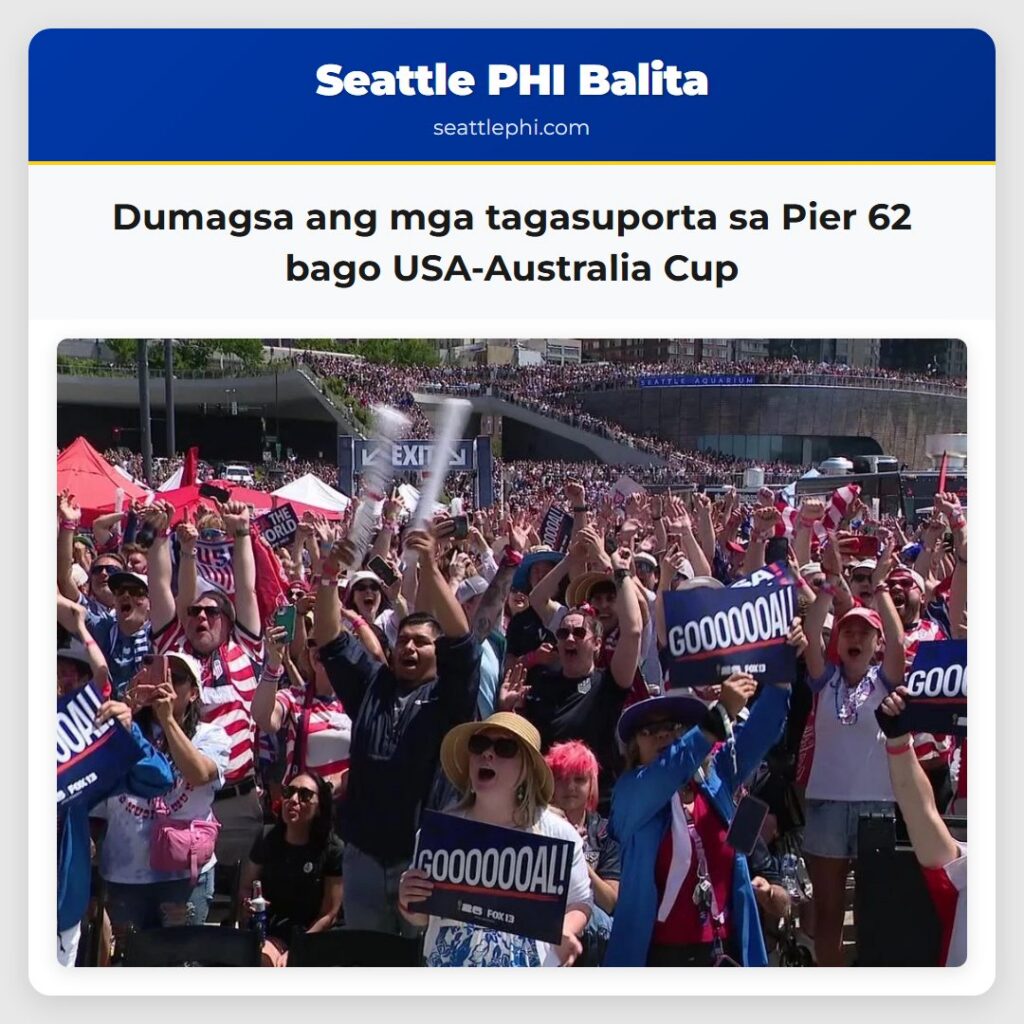 Dumagsa ang mga tagasuporta sa Pier 62 bago