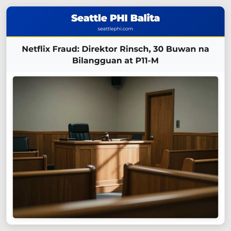 Netflix Fraud Direktor Rinsch 30 Buwan na Bilangguan at P11-M
