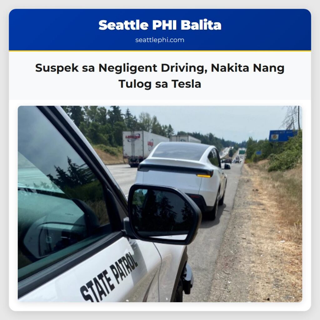 Suspek sa Negligent Driving, Nakita Nang Tulog sa