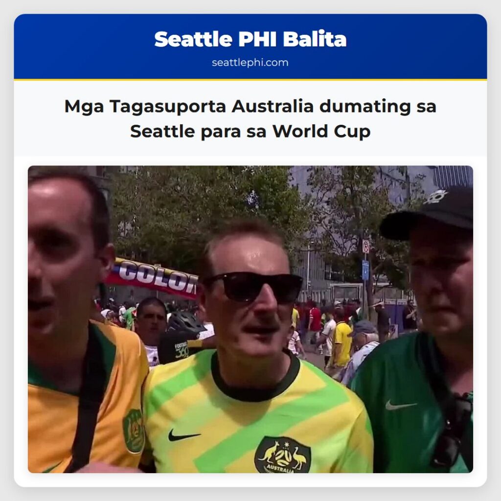 Mga Tagasuporta Australia dumating sa Seattle